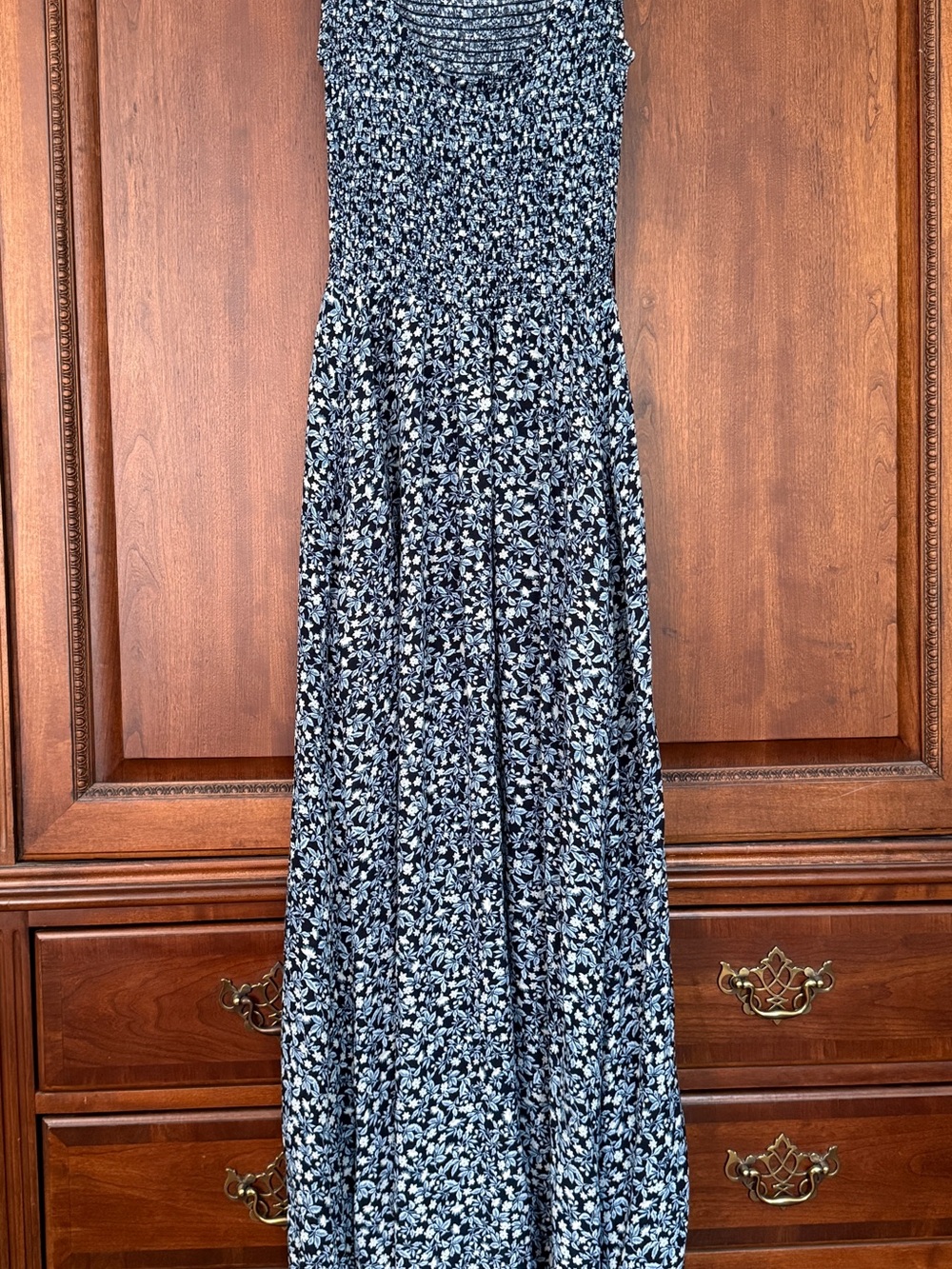 Faherty Sophia Smocked Dressin Coastal Bloom